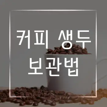 커피 생두 보관법